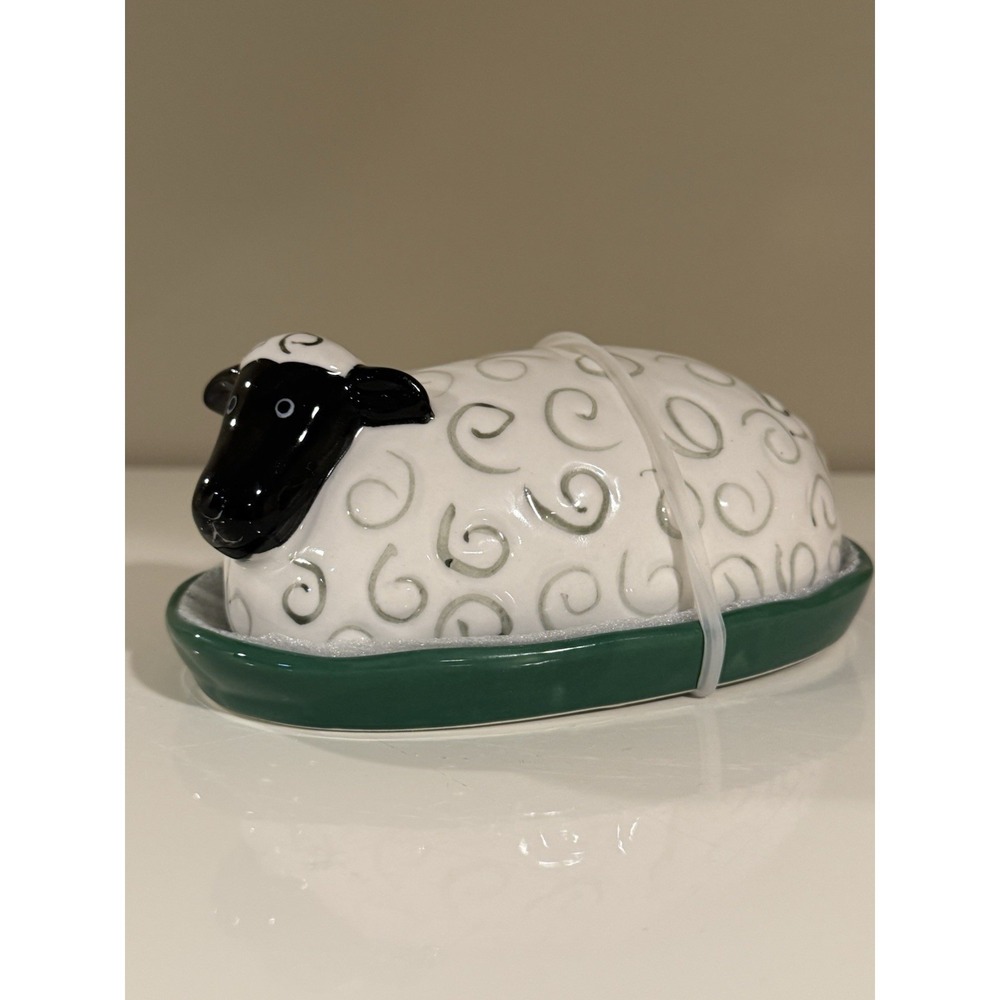 Potters Studio‎ Lamb/Sheep Butter Dish-Baking-Cooking-Farmhouse-Dinning New